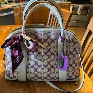 Rare Coach Bleecker Preston Satchel #30160 & scarf